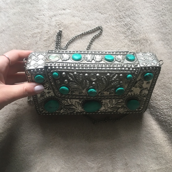 St. Xavier Turquoise Crossbody Bag - Picture 4 of 8